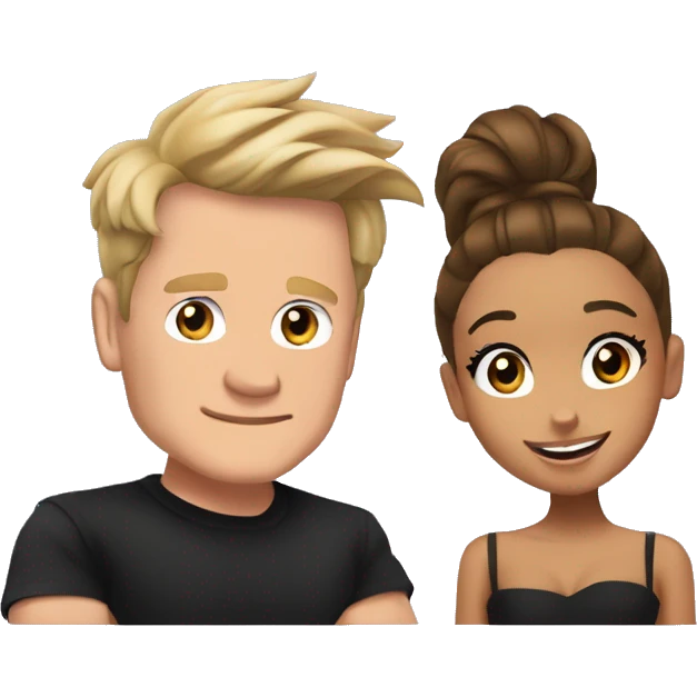 Ariana Grande and Gordon Ramsey in love emoji