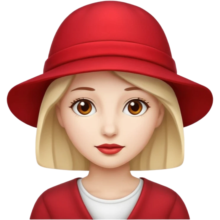 different womman with red hat emoji
