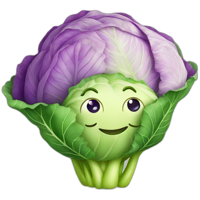 Cabbage smiles emoji