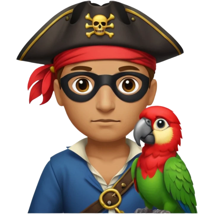 pirate and parrot emoji