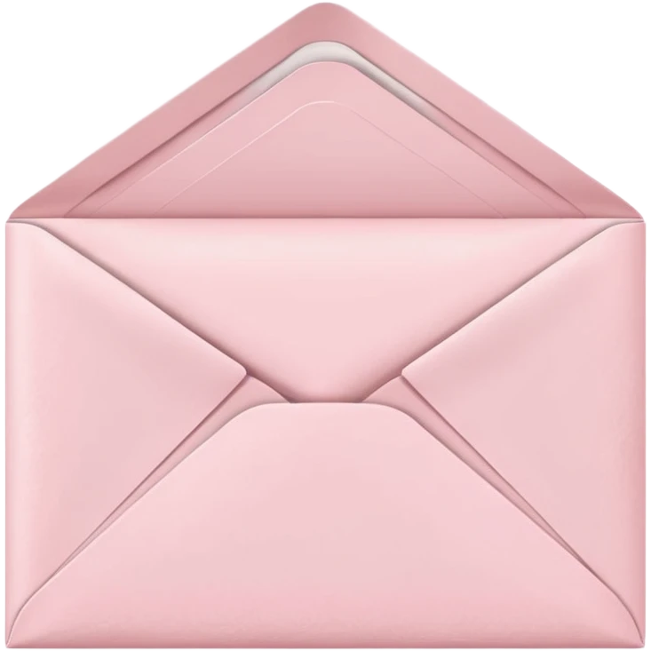 pastel pink envelope with a visible letter emoji