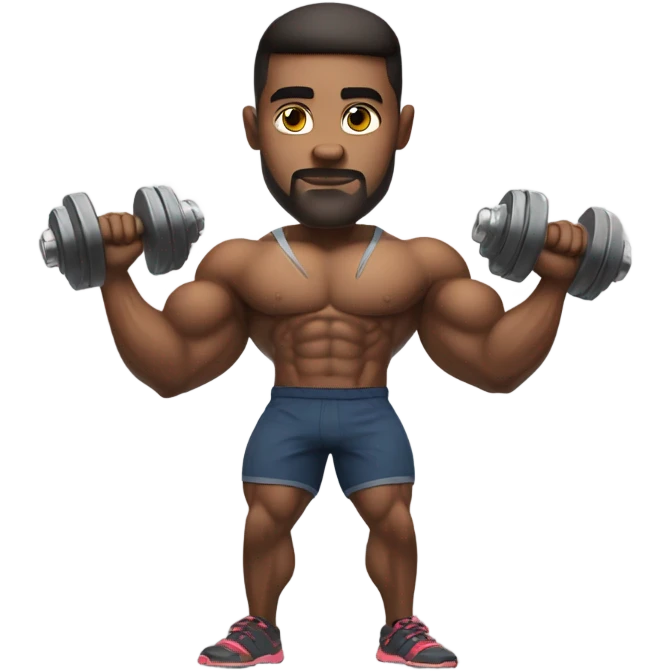 guy training with dumbells emoji