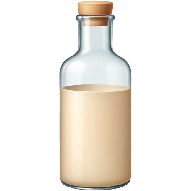 cylindrical pale beige bottle emoji