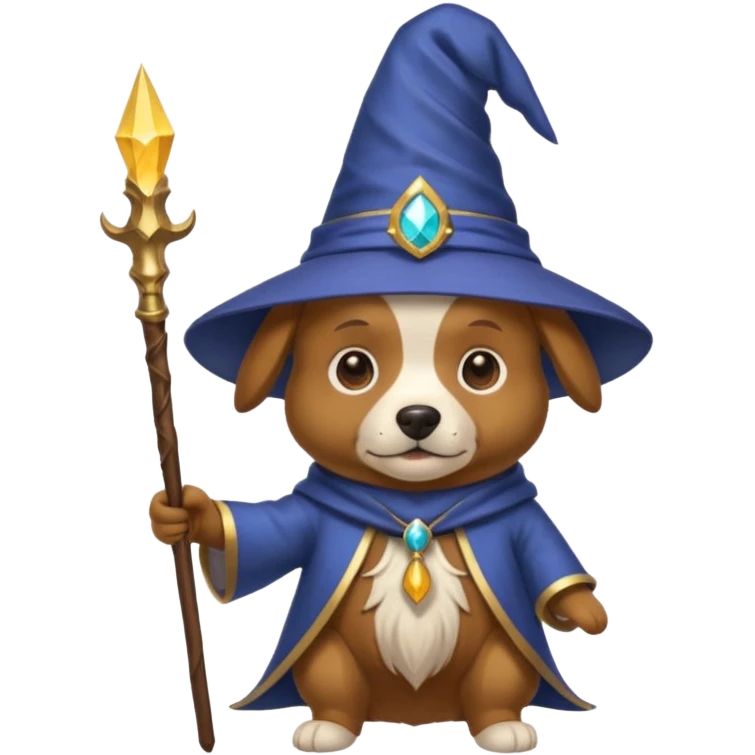 Dog wizard emoji
