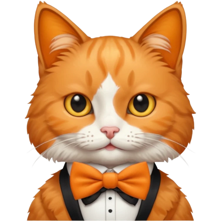 a cat in Tom and Jerry with bow tie emoji