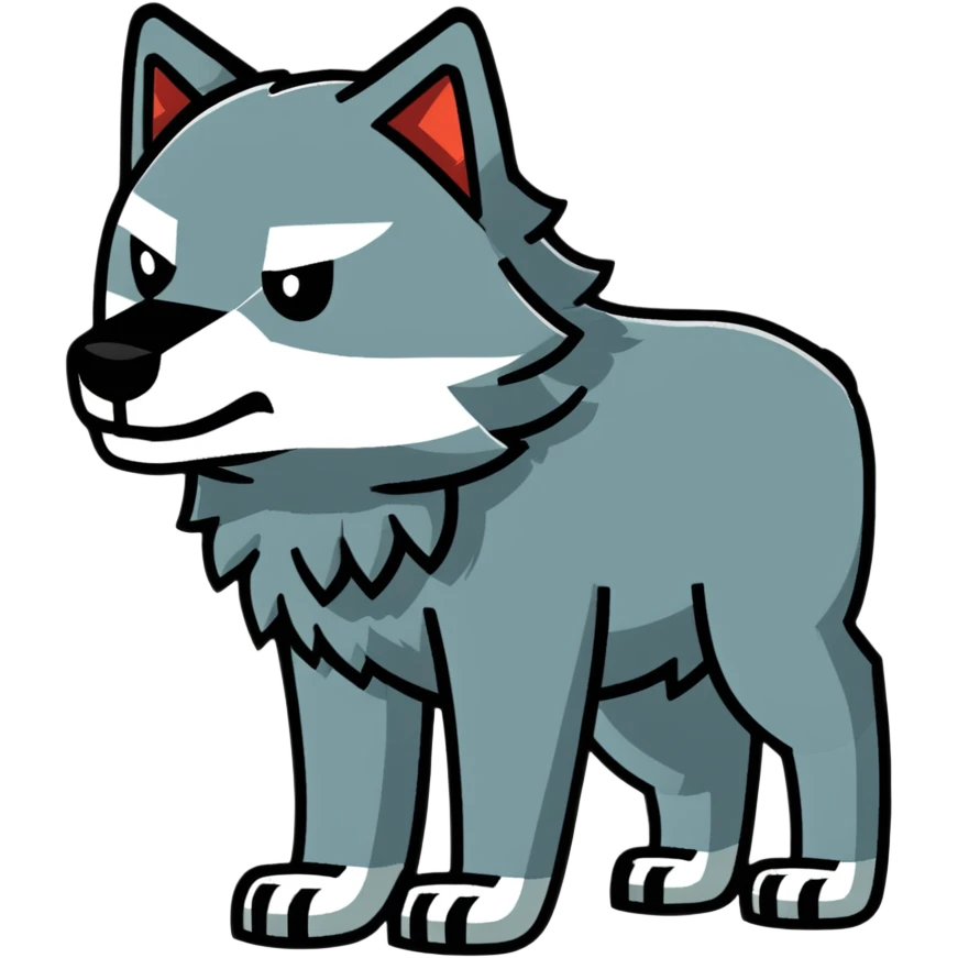 Minecraft square wolf emoji