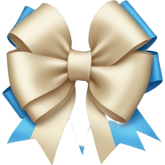 blue ribbon bow  emoji