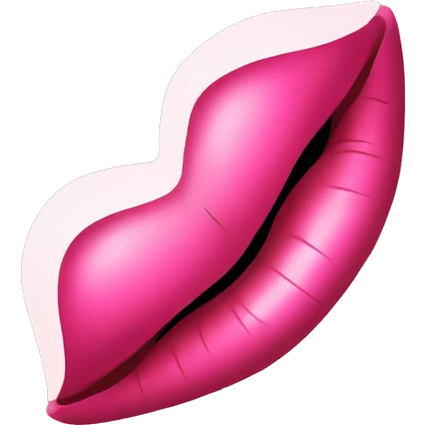 Pink lipstick kisses emoji