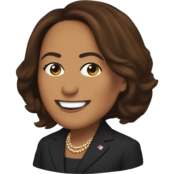 Kamala harris wearing a trump flag emoji