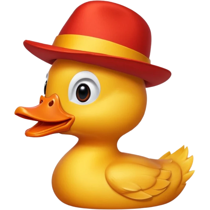carnival duck with red hat emoji