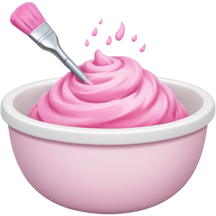 pink brush Mixing bowl emoji