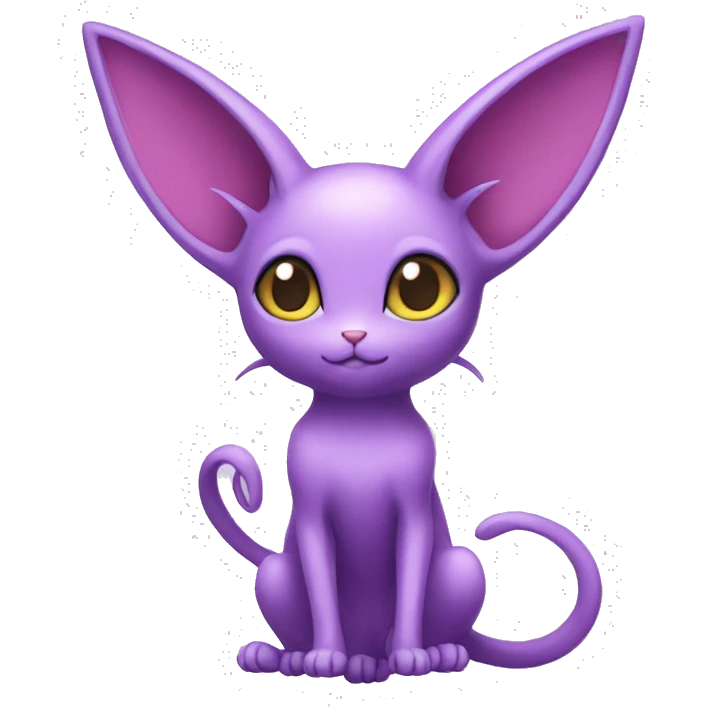 Kawaii Espeon full body emoji