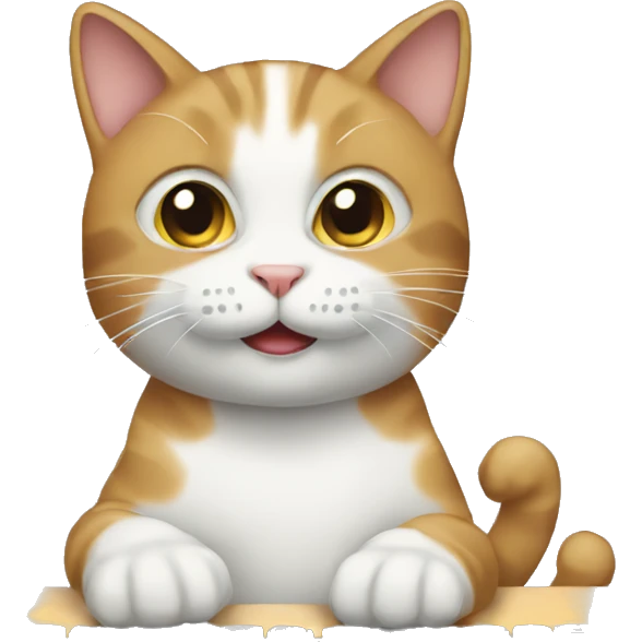Cat typing emoji