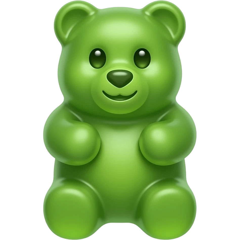 Green gummy bear emoji