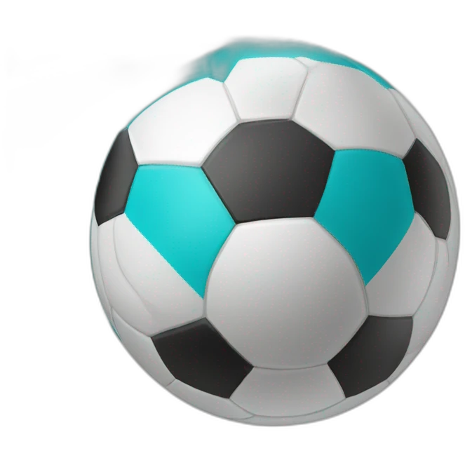 soccer ball in kazakh flag color emoji