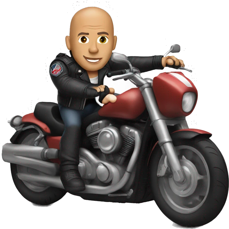 Vin Diesel riding motorcycle emoji