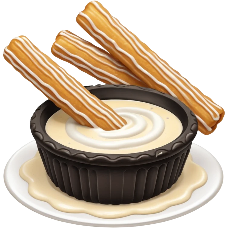 churros oreo flavor with white sauce emoji
