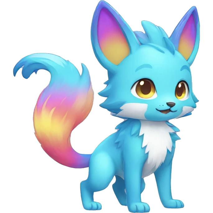  Colorful Shiny Kawaii FurSona Fakemon Full Body emoji