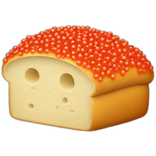 bread with red caviar emoji