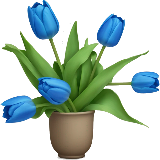 Bouquet of blue tulips emoji