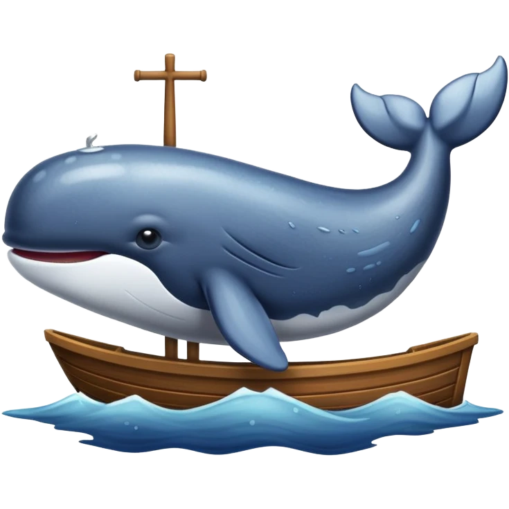 Whale on a boat  emoji