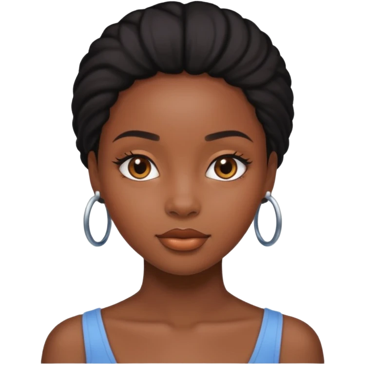 An black girl beatful emoji