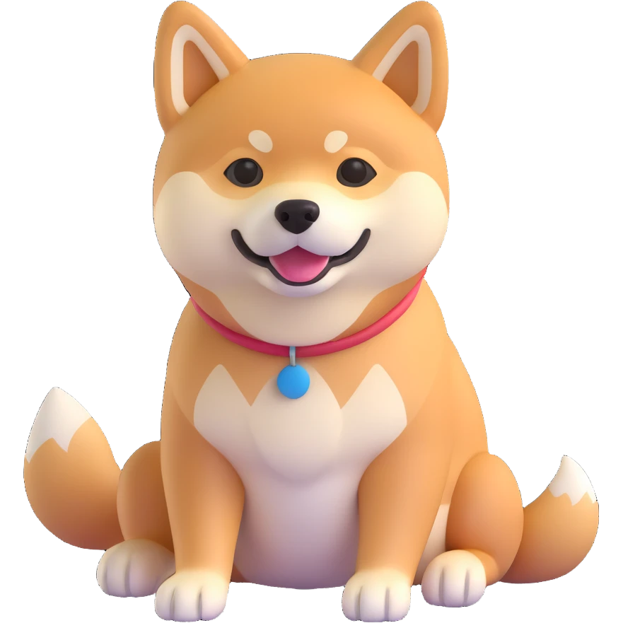 shiba inu, sitting emoji