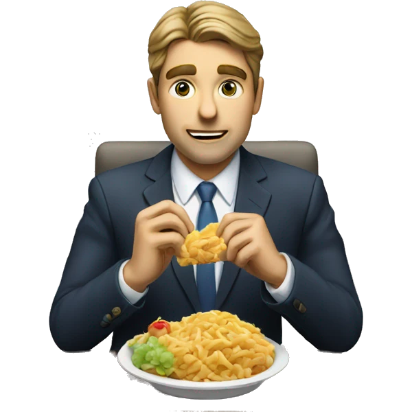 white collar person eating food emoji