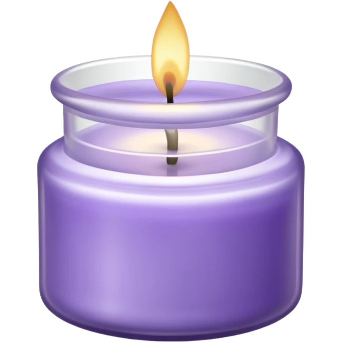 Lavender candle – purple wax in frosted glass jar emoji