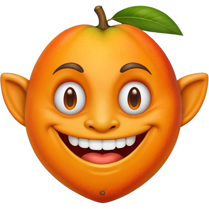 Troll face with mango emoji