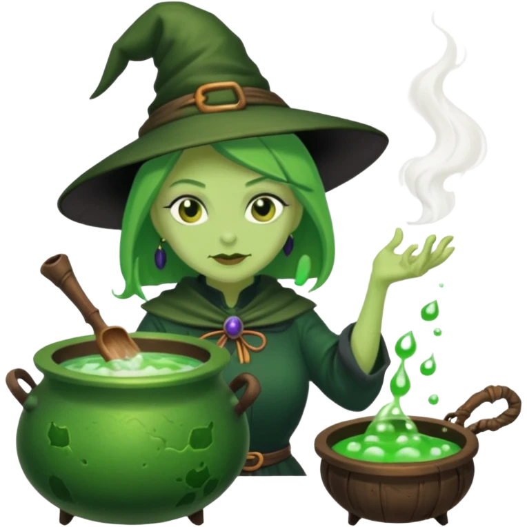 green witch cooking potion emoji