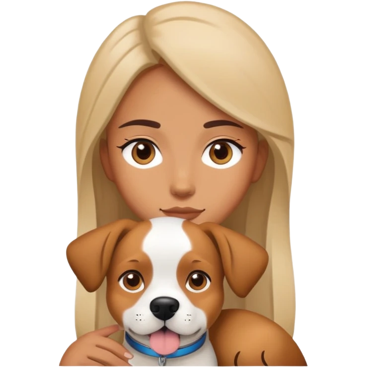 half dog and half human emoji
