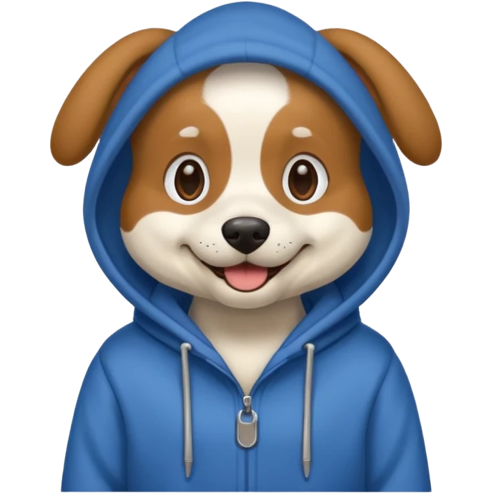 dog wearing a hoode emoji
