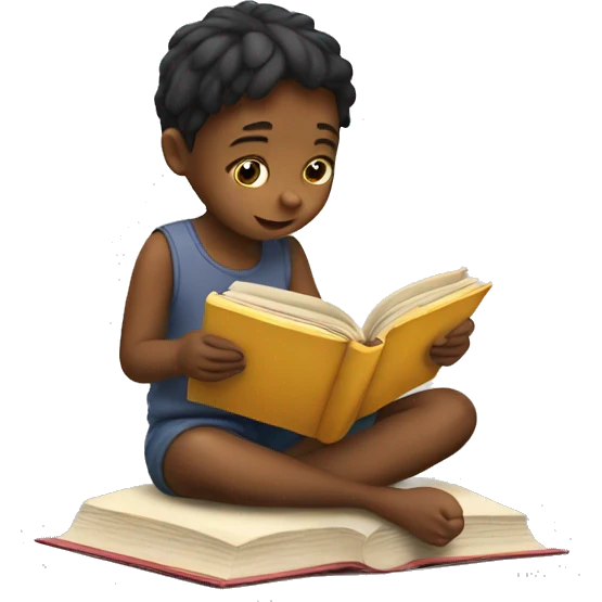 child reading a book emoji