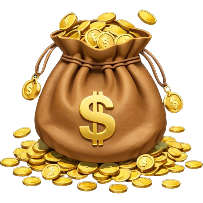 broken money bag emoji