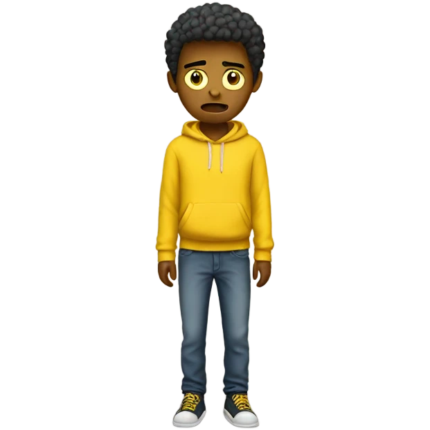 Yellow student sad and angry emoji