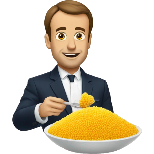 Macron qui mange du couscous  emoji