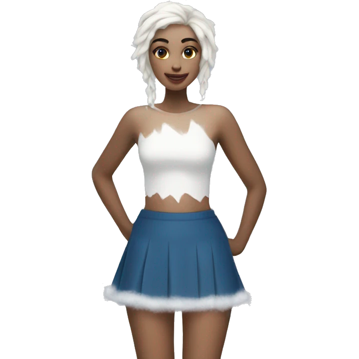 Snow Flake tights and snowy mini skirt  emoji