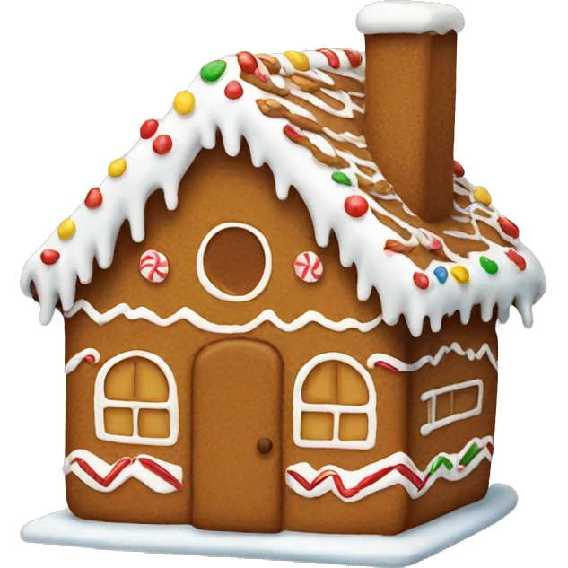 Gingerbread house emoji