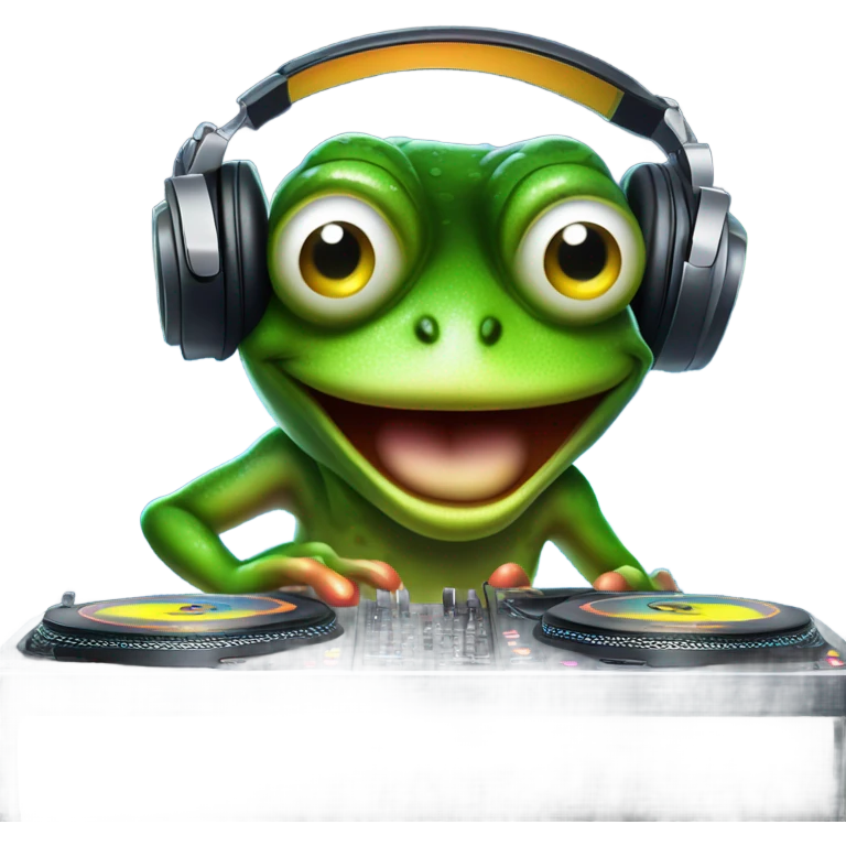 Frog DJ emoji