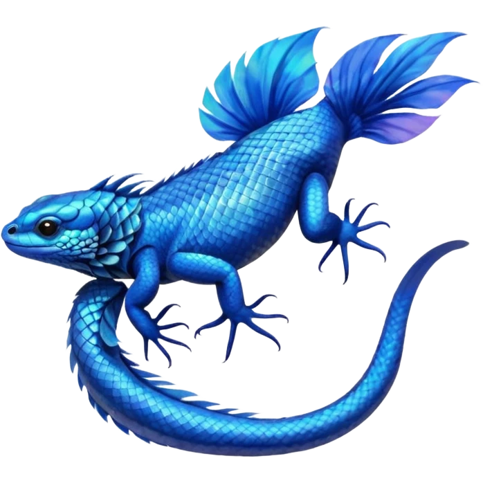 Mountain-Blue-Bird-Blue-Iguana-Blue-Betta-Fish-Russian-Blue-Cat-Fusion-animal-hybrid-creature emoji
