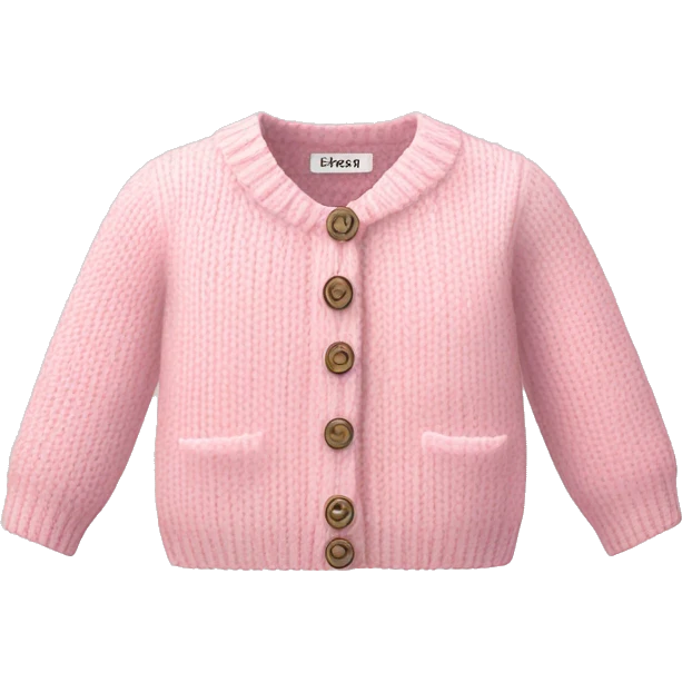 Baby pink cardigan with bow  emoji