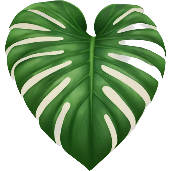 Monstera leaf heart emoji