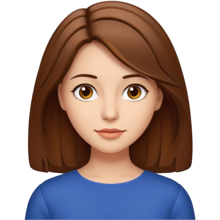 lady with a shoulder-length brown hair emoji