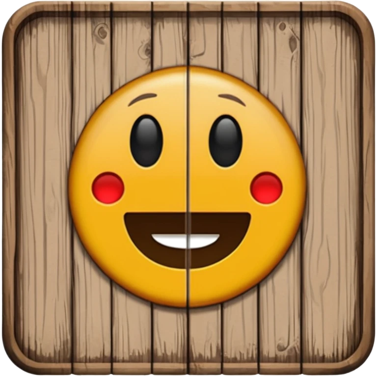 Wooden bathroom sign  emoji