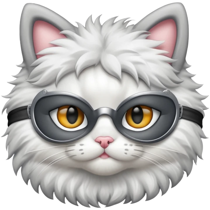 Kitty wearing eye mask emoji