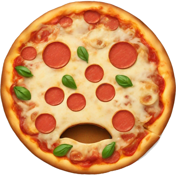 pizza with face emoji