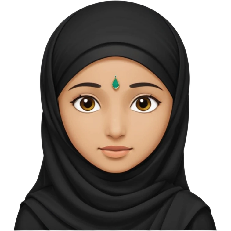 tamilnadu girl slim girl wear black saree with hijab in head create emoji like sticker emoji