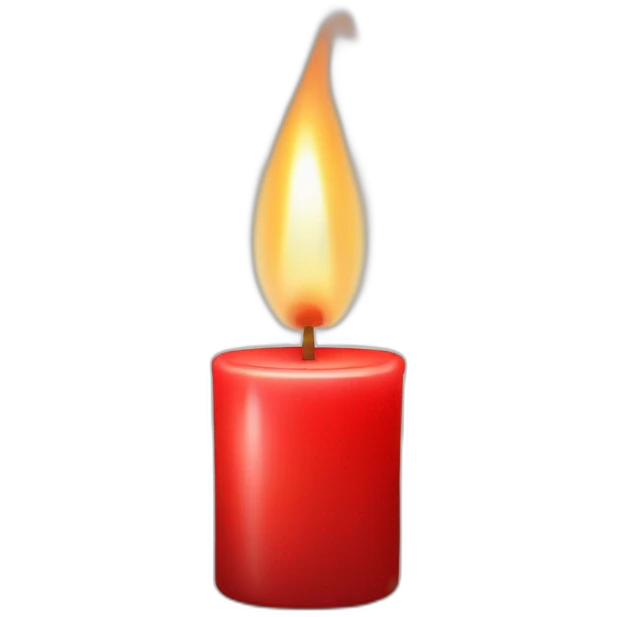 Red heart with a candle insight symbol for death emoji
