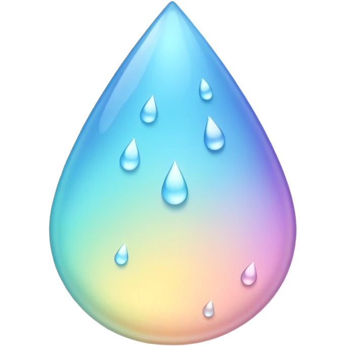 Pastel raindrop emoji